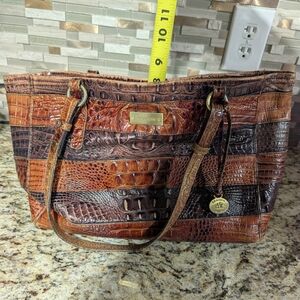 Brahmin Brown Crocodile Embossed Women's Bag